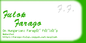 fulop farago business card